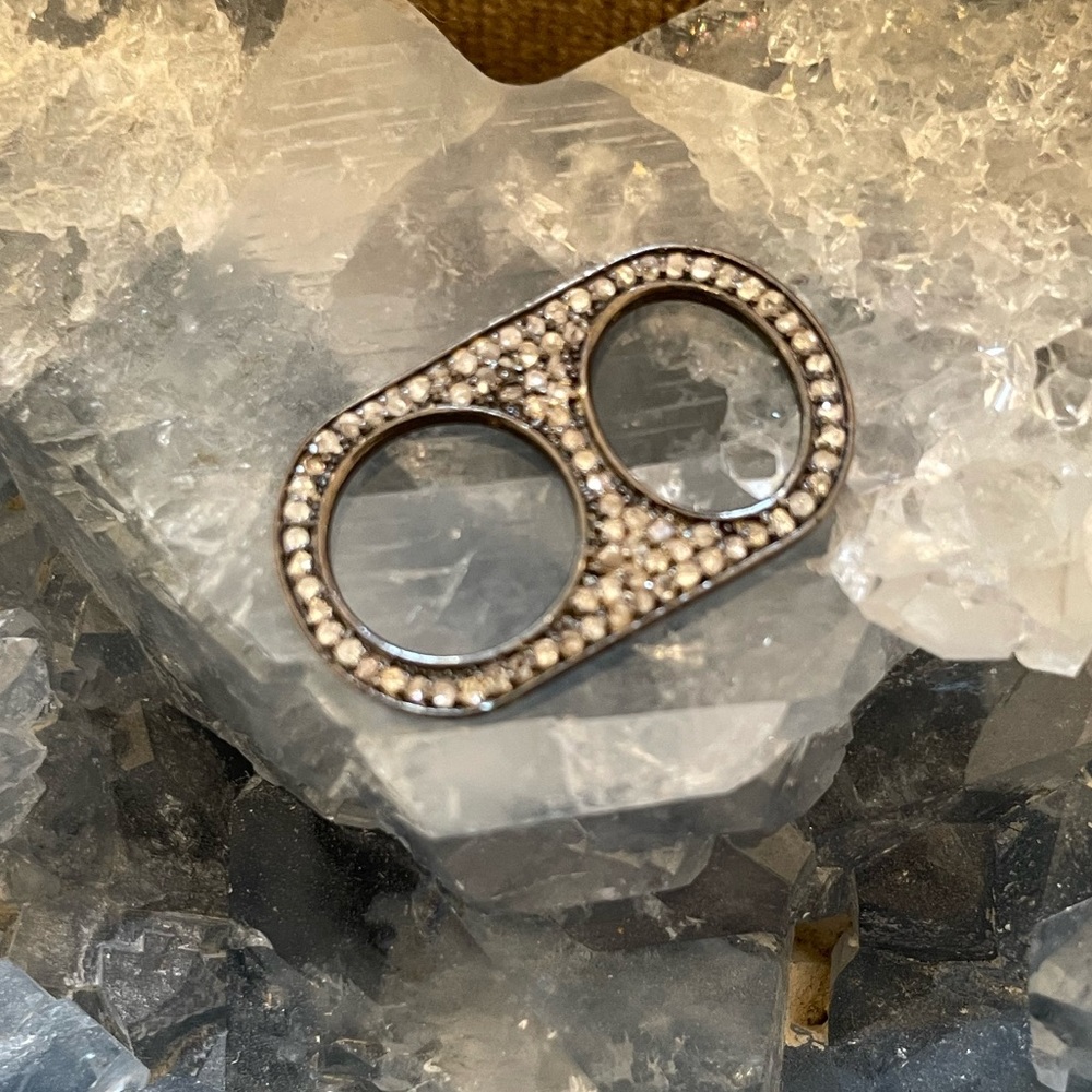 Diamond bottle cap charm